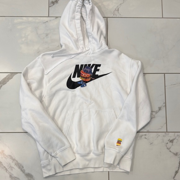 Nike Other - Nike White Hoodie with Graphic Logo